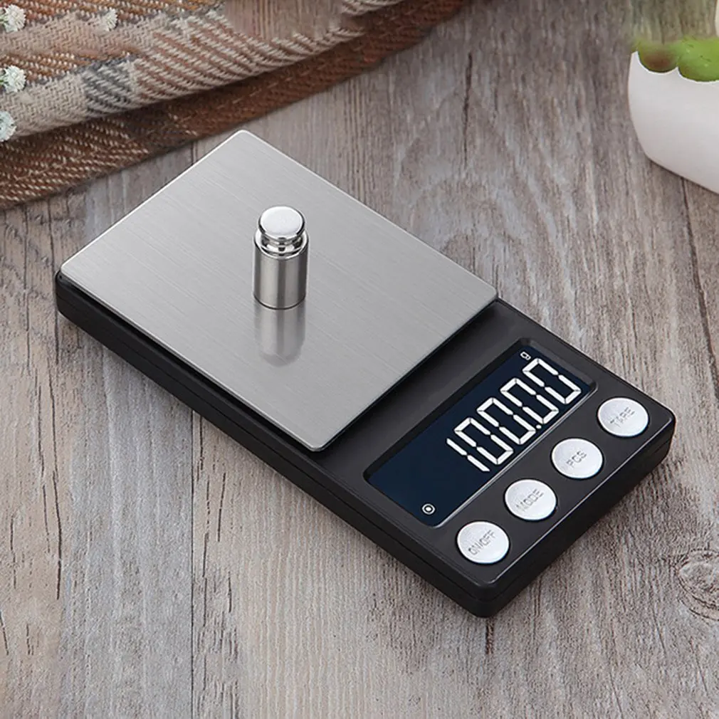 

Pocket Jewelry Digital Scale Batteries Supply Portable Flat LED Electronic Scales With Tray 300/500 0.01/0.1g