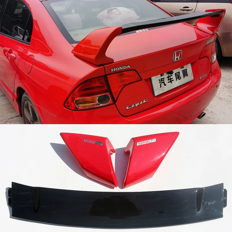 ホンダシビックカー用リアスポイラー,リアウィング,3パーツまたは4