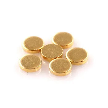 

100pcs Female Pogo Pin Diameter 4.0 mm Height 1.0 mm Flat surface Circular Contact Pad Brass Gold plate Spring connector Target