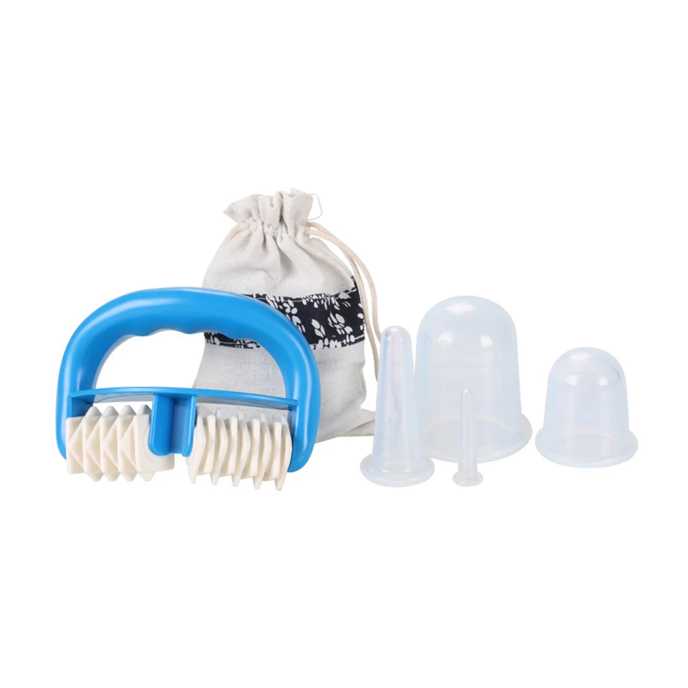Copos da Massagem do Vácuo Manual de Rolo de Alívio da Dor Silicone Anti Celulite Copo Ventosas Cupping Terapia Kit Corporal 6 Pçs - Set 3 Beleza e saúde