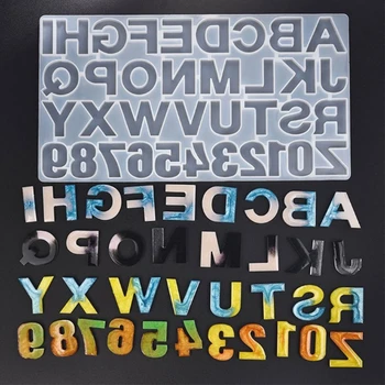 

1 Set Crystal Epoxy Resin Jewelry Making Tools Mold Alphabet Letter Number Pendants Casting Silicone Mould DIY Crafts