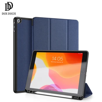 

For IPad 10.2 2019 2020 Dux Ducis Trifold Smart Sleep Flip Leather TPU Case for IPad 10.2 2019 2020 Case with Pencil Holder