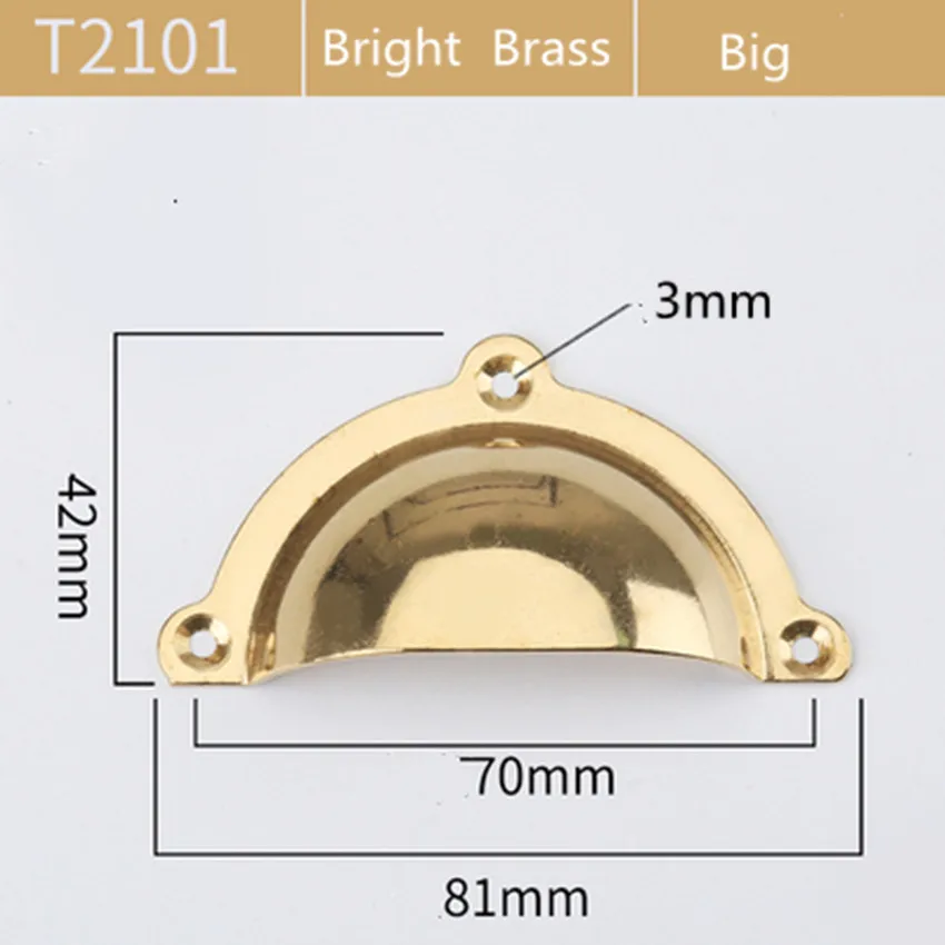 Ретро стиль, корпус, медная ручка, монтируемая на поверхность, без ударов, яркие латунные бронзовые для выдвижных шкафчиков, шкаф, ручка - Цвет: 2101B bright brass