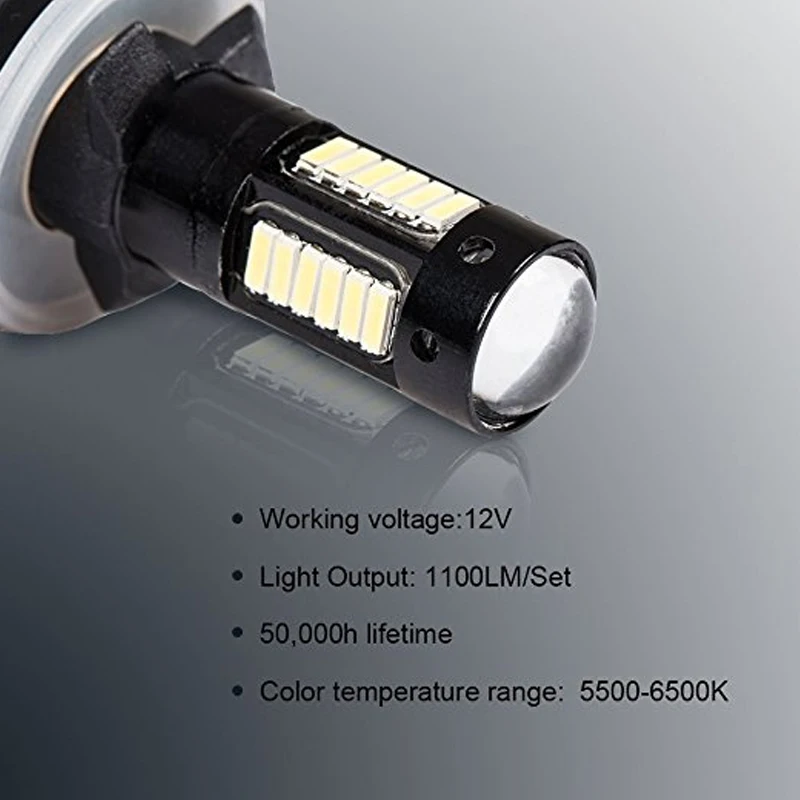 2PC White 30-SMD 4014 880 881 889 H27 LED Replacement Bulbs For Car Fog Lights,car DRL Lamps,12V Car led,yellow/ICE BLUE