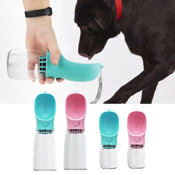 

350/550ml Pet Dog Water Bottle Leakage-proof Puppy Drinking Cup Water Feeder Outdoor Dogs Travel Water Bottle Pet Supplies