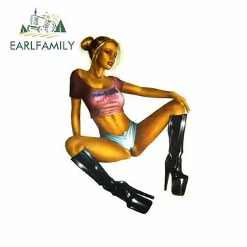 

EARLFAMILY 13cm x 9.1cm Cute LBGTQ PINUP GIRL I Like Girls and Boys! BUMPER STICKERVINYL Car Decal Vinyl Car Sticker Graphics