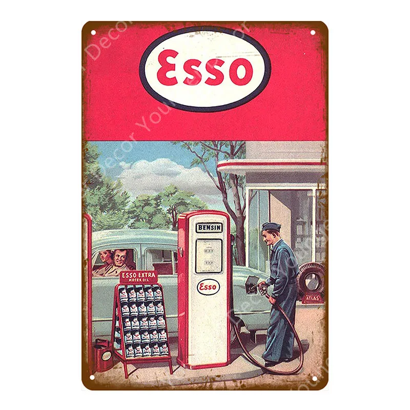 Gilmore бензиновый Декор Esso Castrol Texaco Rocket Motor Oil винтажный металлический постер для паба бара гаража табличка Ретро жестяная вывеска YI-089 - Цвет: YD2609EI