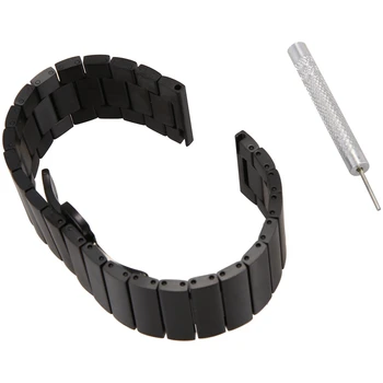 

Suitable for Fitbit Versa Lite/Versa One Bead Stainless Steel Strap High Quality Butterfly Buckle Slub Wrist Strap