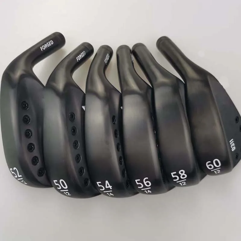 Клюшка для гольфа черная 011 клинья 50 52 54 56 58 60 клиновидный специальный вал с крышкой стержня клюшки для гольфа