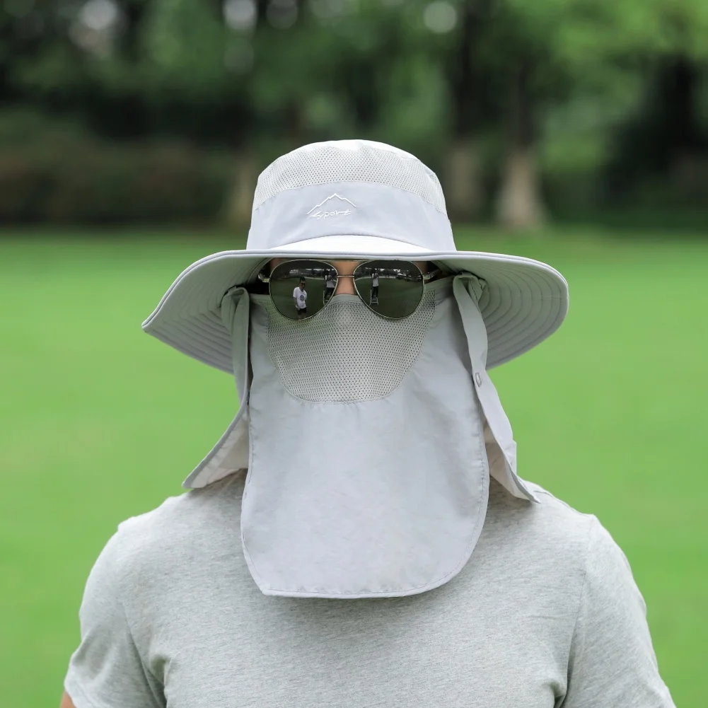 Balight Summer Sun Hats For Men Large Bucket Hat Foldable Breathable Anti UV Sun-proof Hiking Fishing Male Designer Hat Cap