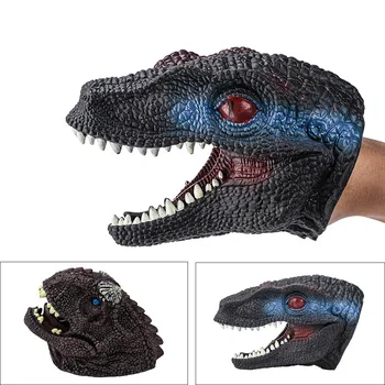 

Dinosaur Hand Simulation Puppets Role Play Realistic Dino Head Gloves Soft Funny Toy Kids toys Juguetes brinquedos игрушки New