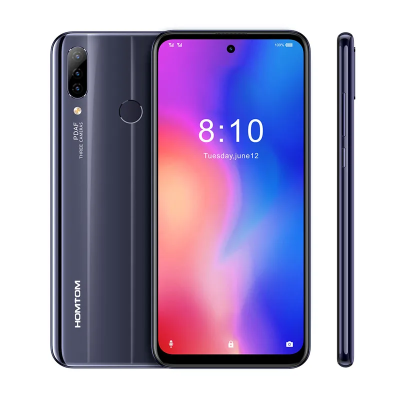 Глобальная версия HOMTOM P30 pro MT6763 Восьмиядерный 4 Гб 64 Гб Смартфон 6,41 дюймов Android 9,0 задняя 13 МП Тройная камера мобильный телефон - Цвет: Global Version Black