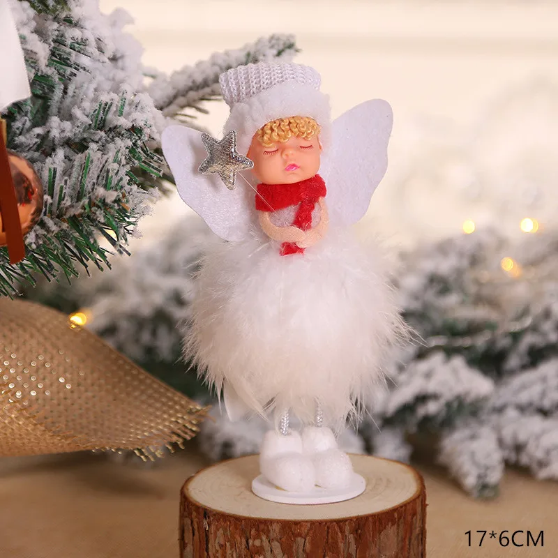 C4-White Standing Navidad Рождественская елка, украшение автомобиля, деревянная подвесная подвеска, лося, рождественские украшения для дома, год, Noel, подарок на день рождения - Цвет: C4-White Standing