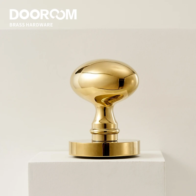 Dooroom Set serratura in ottone moderno lucido PVD oro interno camera da letto bagno manichino Privacy passaggio Set leva nascosta
