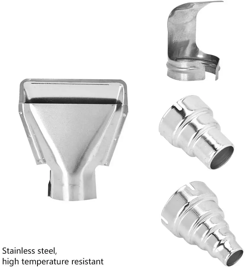 Heat gun nozzle hot air gun nozzles for building hair dryers spoon reflector scraper cone glass protection nozzle diameter 4pcs