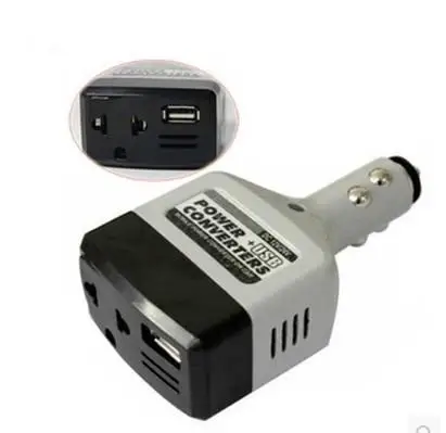 

Yfashion Car Power Converter Inverter 12V/24V for 220V Adapter Charger Car Cigarette Lighter Socket Power+USB Converter