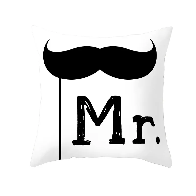 2 Love Mr Mrs подушка для двоих, наволочки Декор для дома, свадебные украшения, наволочки 45*45 см - Цвет: 2