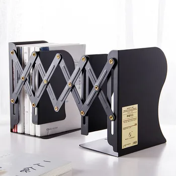 

Retractable bookshelf simple wrought iron student desk book holder Home office file document organizer rack mx7291452