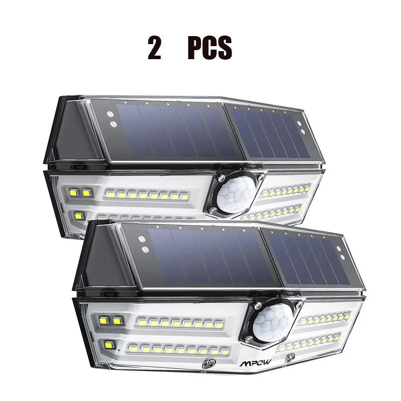 Mpow CD180 40 светодиодный открытый сад солнечный светильник s с 3 регулируемыми Светильник Модели IP66 Водонепроницаемый 24.5% эффективный Панели солнечные - Испускаемый цвет: 2 Pack