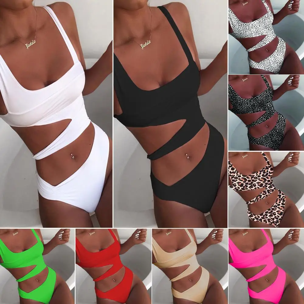 

White One Piece Swimwear Monokini Swimsuit Maillot De Bain Femme Bathing Beach Sexy Bikini Wear Swimming Suits For Women 2020