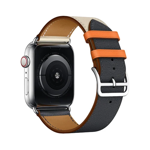 2 Кожаный ремешок для apple watch 5 4 полосным 44 мм 40 мм, 42 мм, 38 мм, ремешок Ремешок для наручных часов iwatch, версия 5/4/3/2/1 браслет - Цвет ремешка: 2