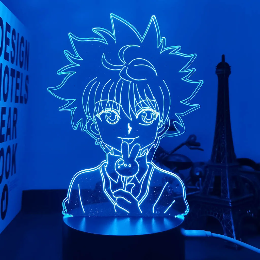 Anime Hunter X Hunter Killua 3d Led Light for Bedroom Decor Nightlight Birthday Gift Acrylic Led Night Lamp Hxh Cute Killua home depot dinosaur light