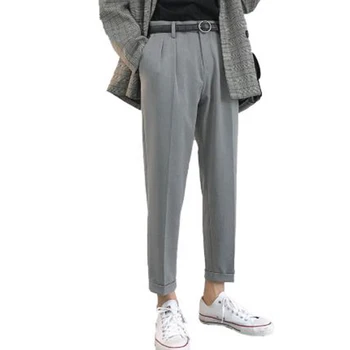 

Men Casual PantFashion Hip Hop Suit Trouser Male Solid Color Harem Pants