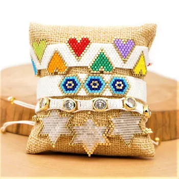

Go2boho Bracelets For Women 2020 Pulsera Mujer Moda MIYUKI Turkish Evil Eye Bracelet Femme Star Heart Jewelry Boho Chic Handmade