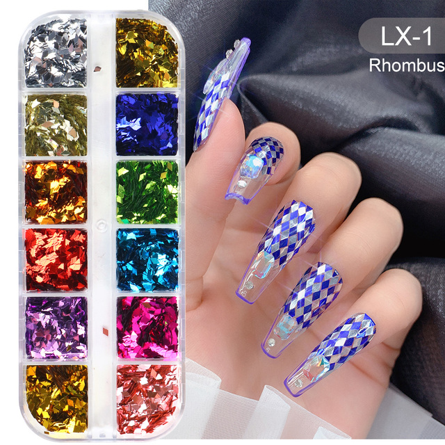 Abalone Shell Slices Nail Art Decorations 3D Broken Sea Shell Stone Flakes Aurora Charms Nails Accessories Manicure TRBY