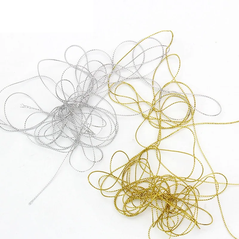 5m/roll Gold Silver Color Cord String PVC Christmas Ball Hanging Rope Ceiling Ball Thread Line Hanging Rope Christmas Decoration