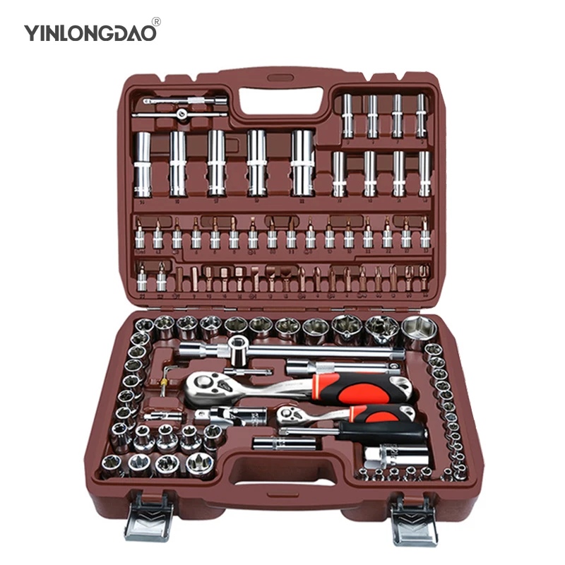 YINLONGDAO 108PC Tool Set for Car Repair Tools Mechanic Tool Set Matte...