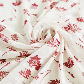 

high quality flower print Chiffon Fabric fashion Dress Fabric Skirt Party Decorator summer dress cloth patchwork material