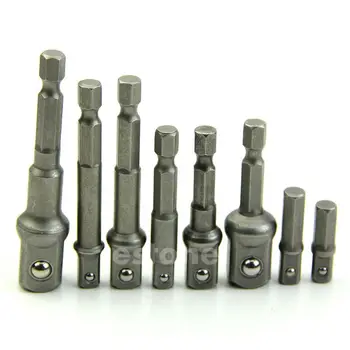 

1/4" 3/8" 1/2"Power Drill Bit Driver Hex Socket Bar Wrench Adapter Extension