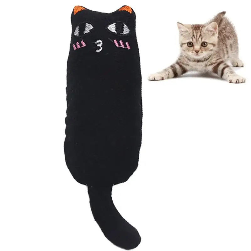 Black Детские игрушки Плюшевые когти большой палец кусая кошка мята скребок зубы шлифовальный кошачья мята Кот Игрушка интерактивные инструменты товары для домашних животных дропшиппинг - Цвет: Black
