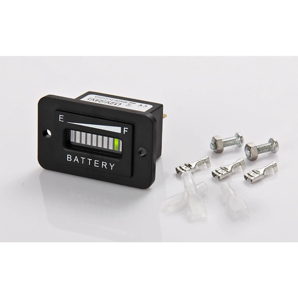 Monitor Status Capacity Tester Charge Meter LED Display Battery Indicator Digital Car Durable Easy Install Waterproof Automatic