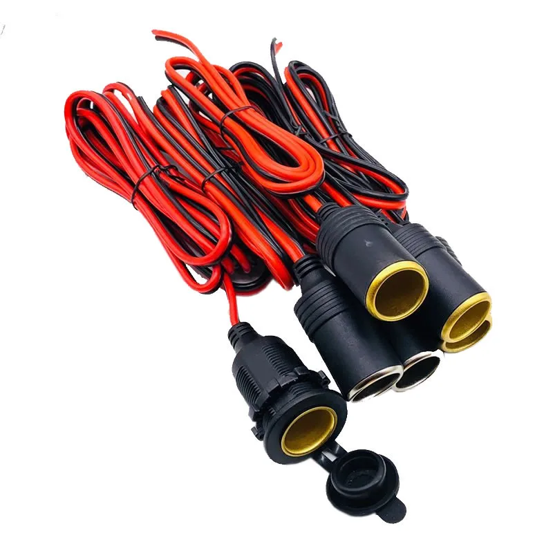 

High-power car cigarette lighter socket 12V24V car electrical appliance power charger socket pure copper extension cord