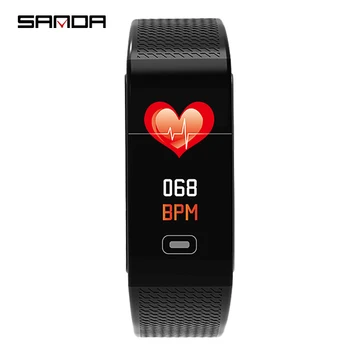 

Sanda Top Brand Ck18s Bluetooth Smart Watch Ip67 Waterproof Blood Pressure Heart Rate Monitor Band For Ios Android Xiaomi Huawei
