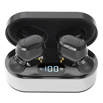 

JS1 Bluetooth 5.0 Wireless Earphone LED Power Digital Display Stereo Automatic Pairing Waterproof Headset with Charging Case