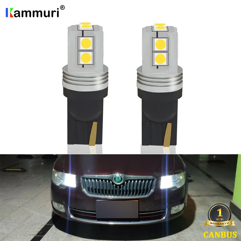 Автомобильная светодиодная парковочная лампа T10 W5W для Skoda Superb 1 2 Octavia 1U 5E A5 A7 RS Rapid