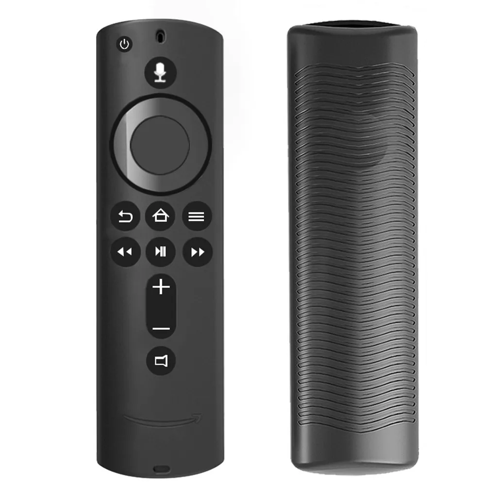 CARPRIE для Amazon Fire tv Stick 4K tv Stick дистанционный силиконовый чехол Защитный чехол для кожи 5,6 дюймов пульт дистанционного управления чехол s - Color: BK