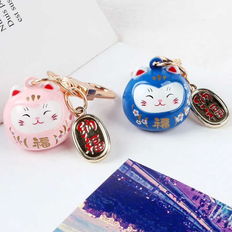 Мультфильм Япония Lucky Cat брелок манэки нэко  брелоки для автомобильных сумок Шарм