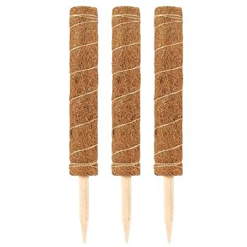 

3 Packs of Plant Support Rods, Coconut Tree Totem Pole Moss Rods for Plant Support Expansion, Plant Climbing Frame 40cm