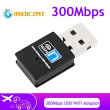 INIOICZMT – Mini adaptateur Wifi USB 2.0, 300Mbps, antenne, Dongle Ethernet, 802.11 N/G/B, prise USB Lan, confort