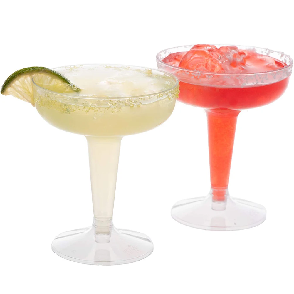 Одноразовые пластиковые стеклянные бокалы для шампанского Красного вина 6 шт.