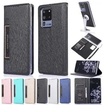 

2 in 1 Leather Case For Samsung Galaxy S20 Plus S20 2020 Magnetic Wallet Flip Cover For Samsung S20 Ultra Smart Phone Case EEMIA