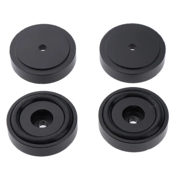 

4 Pack Aluminum Plastic Speaker AMP 30x10mm Isolation Feet Pad Stand Base For computer CD Player Turntable DAC Radio Black