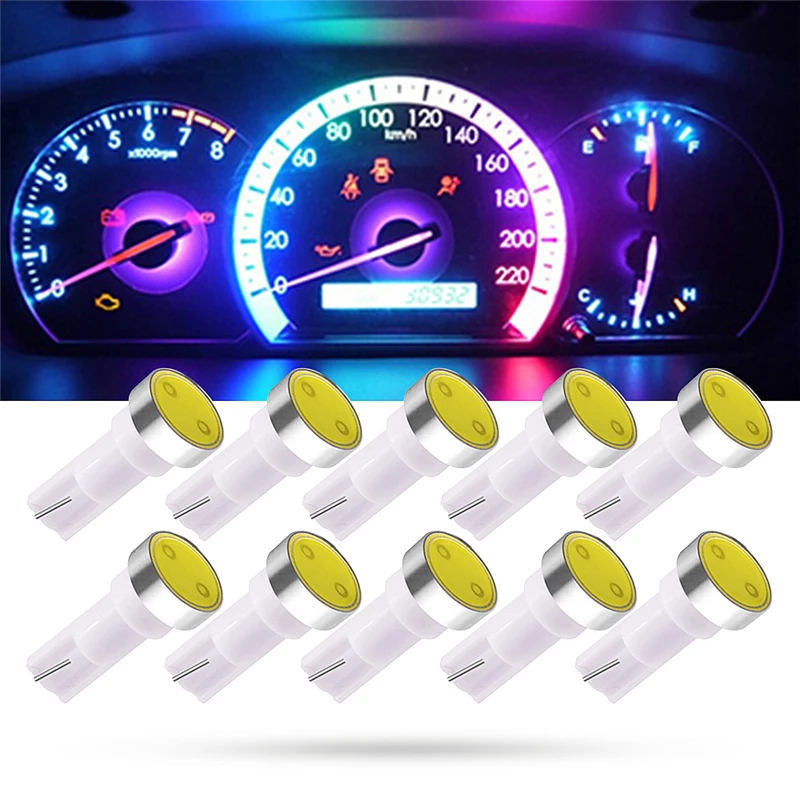 10x T5 светодиодный 12516 W1.2W Приборная панель автомобиля датчик инструмент