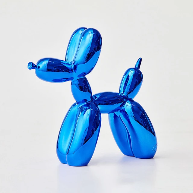 Blue Jeff Koon воздушный шар, статуя собаки, украшение из смолы, современная мода, простая статуя, украшение для дома, аксессуары, статуя животного - Цвет: Blue