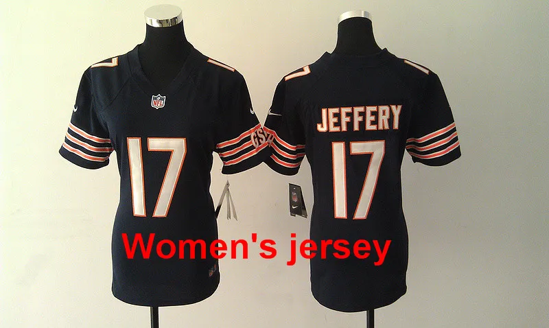 A+++ женские все сшитые Chicago s 13 Kevin White 17 Alshon Jeffery 89 Mike Ditka 34 Walter Payton 22 Matt Forte Jersey - Цвет: Небесно-голубой