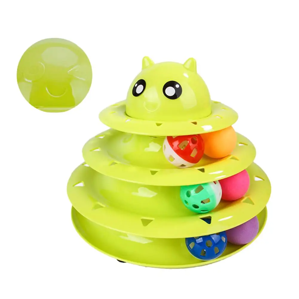 Игрушка для кошек, трехслойная Поворотная головоломка, колокольчик, игрушка, шар, развлекательная интерактивная игрушка